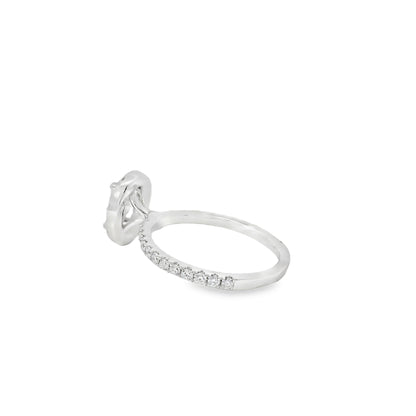 18k White Gold GIA Certified 0.70ct Oval Cut Diamond Engagement Ring