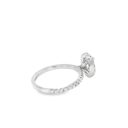 18k White Gold GIA Certified 0.70ct Oval Cut Diamond Engagement Ring