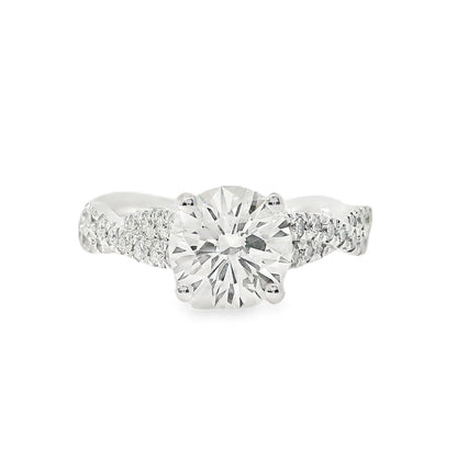 14k White Gold GIA Certified 1.54ct Round Diamond Engagement Ring