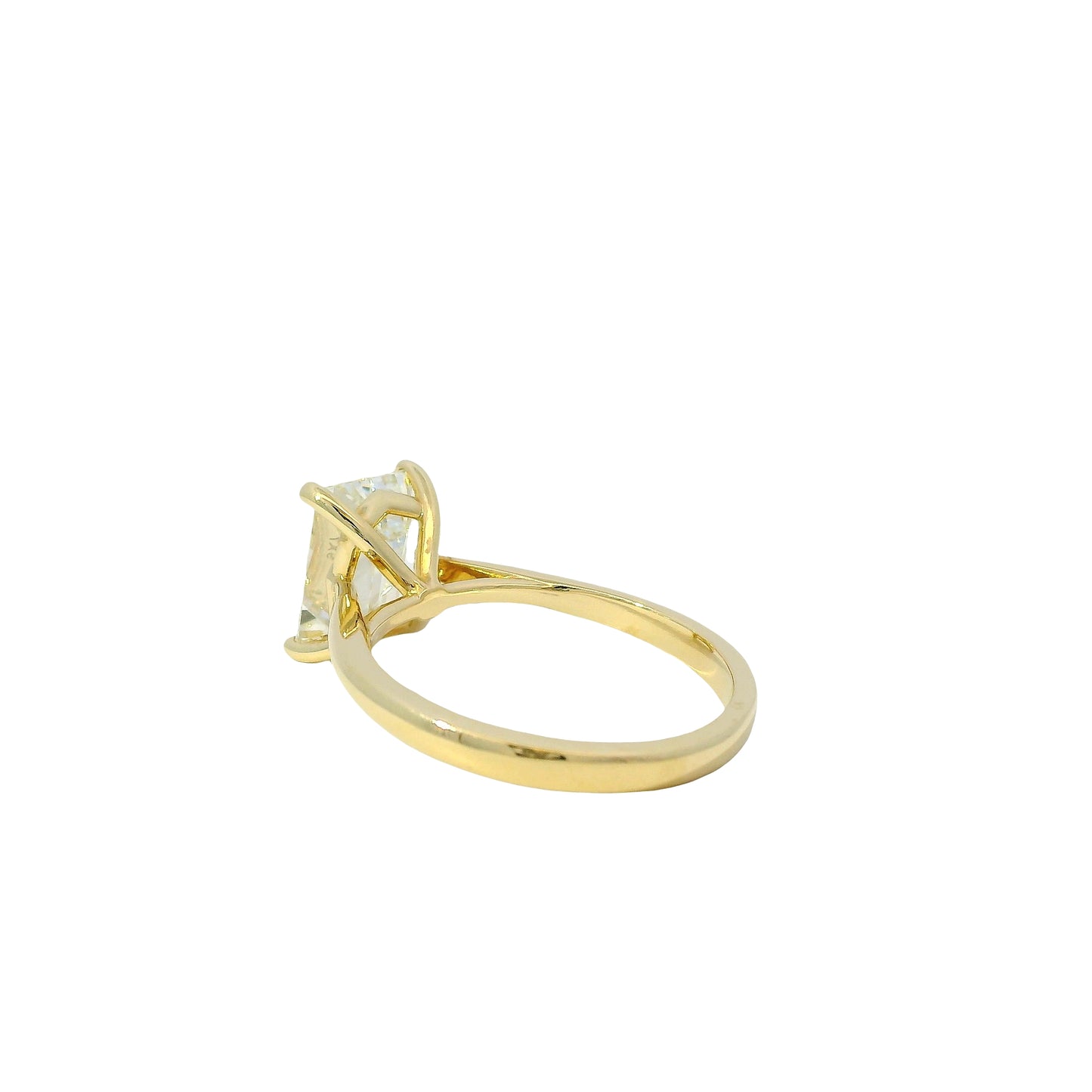 14k Yellow Gold GIA Certified 2.39ct Emerald Cut Engagement Ring