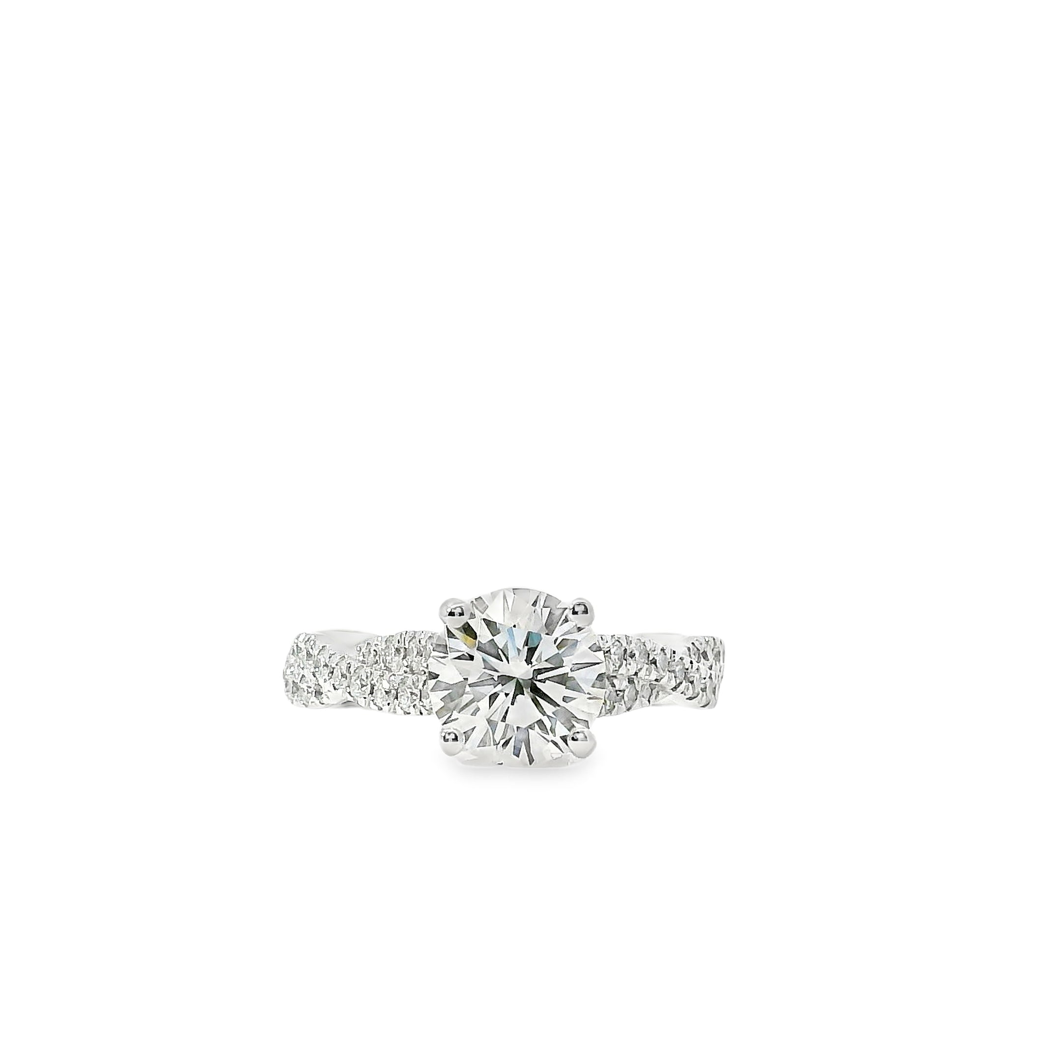 14k White Gold GIA Certified 1.54ct Round Diamond Engagement Ring