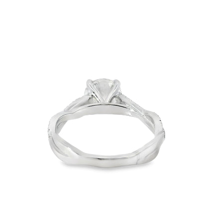14k White Gold GIA Certified 1.54ct Round Diamond Engagement Ring