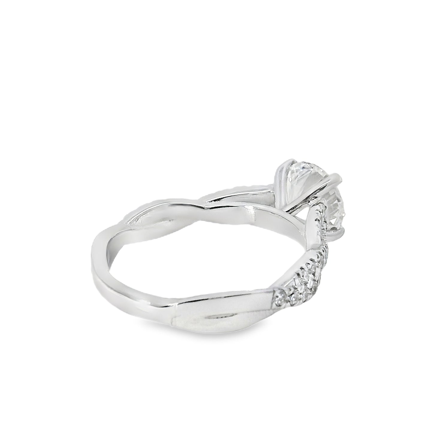 14k White Gold GIA Certified 1.54ct Round Diamond Engagement Ring