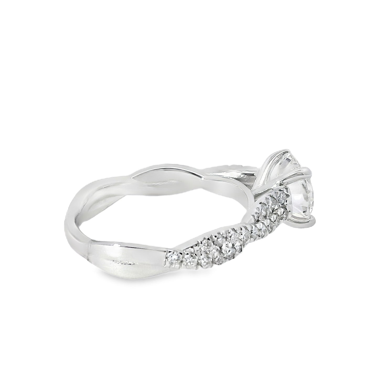 14k White Gold GIA Certified 1.54ct Round Diamond Engagement Ring