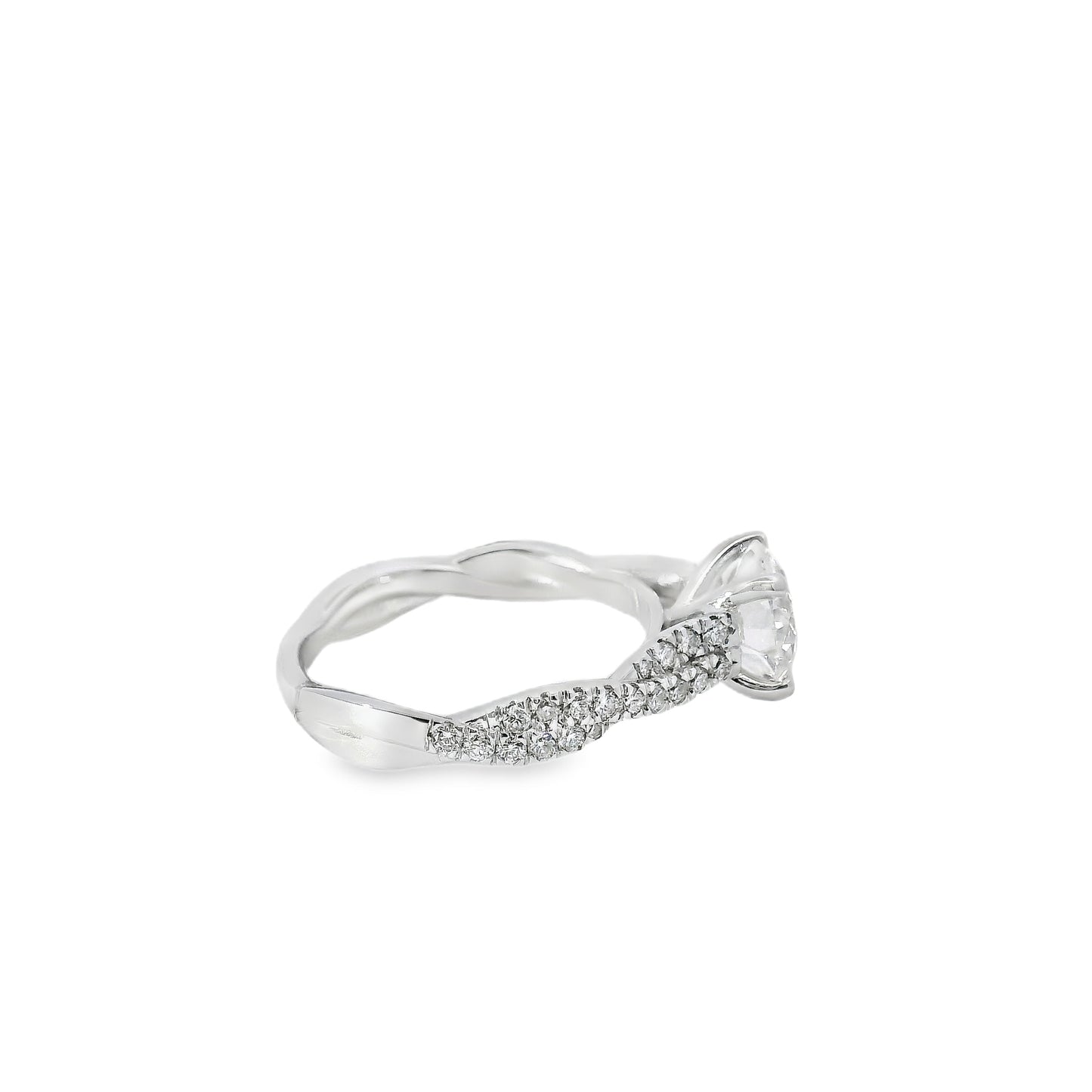 14k White Gold GIA Certified 1.54ct Round Diamond Engagement Ring