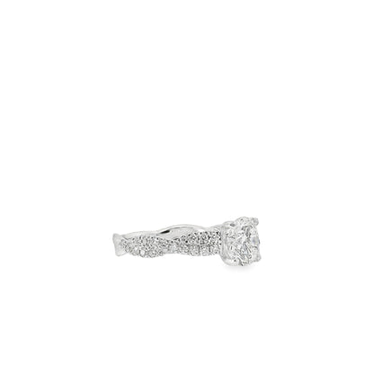 14k White Gold GIA Certified 1.54ct Round Diamond Engagement Ring