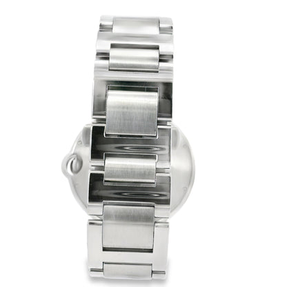 Cartier 3001 Ballon Bleu 42mm Silver Roman Dial with Aftermarket Diamond Watch