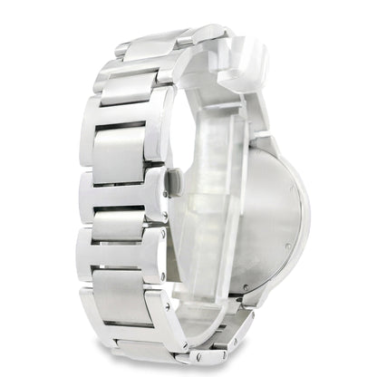 Cartier 3001 Ballon Bleu 42mm Silver Roman Dial with Aftermarket Diamond Watch