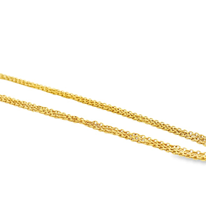 18k Yellow Gold Necklace with Citrine Oval Pendant
