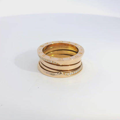 Bvlgari 18k Rose Gold 0.28ctw Diamond Ring