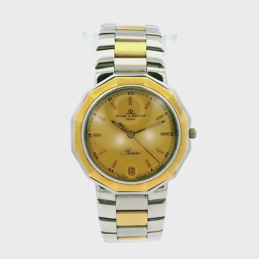 Baume & Mercier 5231 18k Yellow Gold Octagonal Bezel Watch