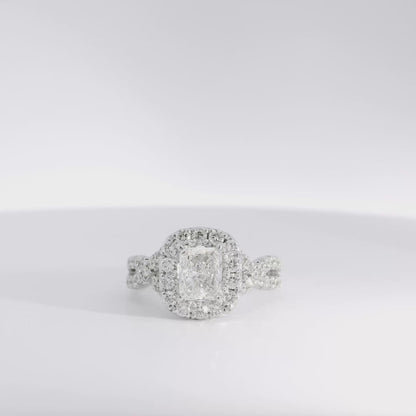 18k White Gold GIA Certified 1.01ct Diamond Engagement Ring