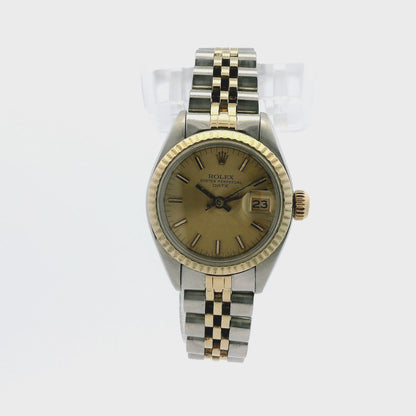 Rolex 6917 Oyster Perpetual Datejust 26mm Champagne Dial Two-Tone Watch