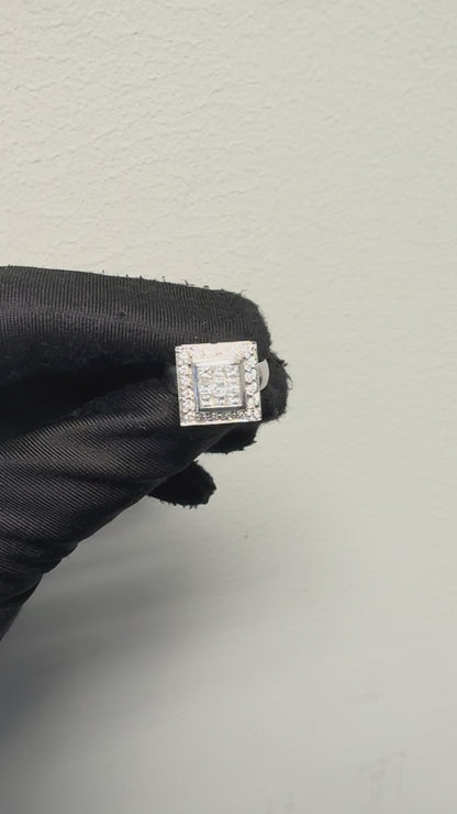 14k White Gold approx. 0.73ctw Square Diamond Ring