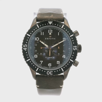 Zenith 11.2240.405 Pilot Cronometro Tip CP-2 Flyback Chronograph Brown Dial Watch