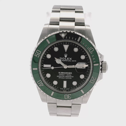 Rolex 126610LV "Starbucks" Submariner Green Bezel and Black Dial Watch