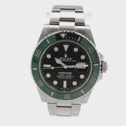Rolex 126610LV "Starbucks" Submariner Green Bezel and Black Dial Watch