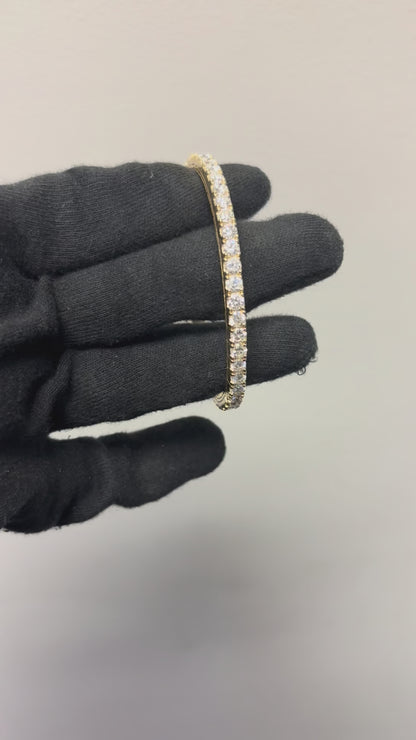 14k Yellow Gold 6.5ctw Diamond Set Bangle Bracelet