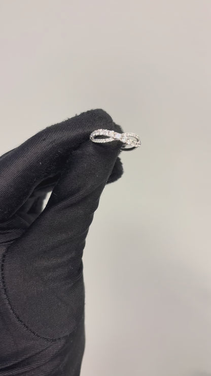 18k White Gold 1.25ctw Twisted Diamond Band Ring