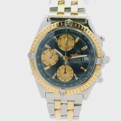Breitling D13352 Chronomat 39mm Blue Dial Two-Tone Watch