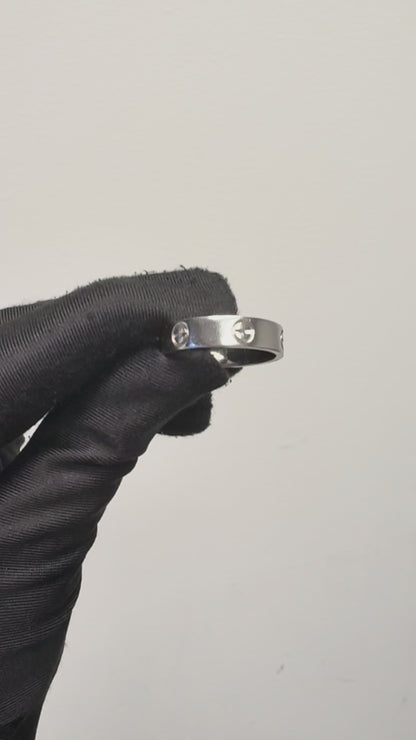 Cartier Platinum Love Band Ring 