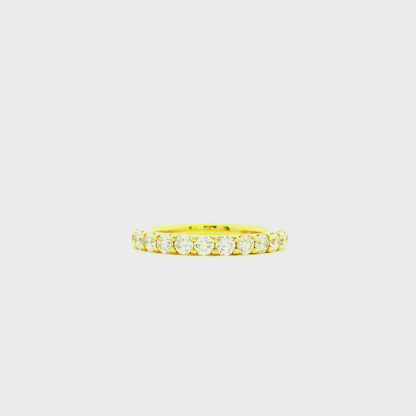 Gabriel & Co. 1.03ctw 14K Yellow Gold Shared Prong Diamond Wedding Band