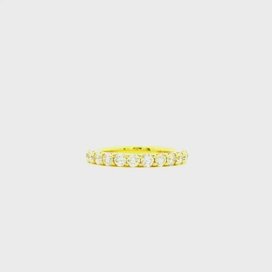 Gabriel & Co. 1.03ctw 14K Yellow Gold Shared Prong Diamond Wedding Band