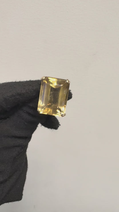 Vintage 14k Yellow Gold Citrine Gemstone Ring