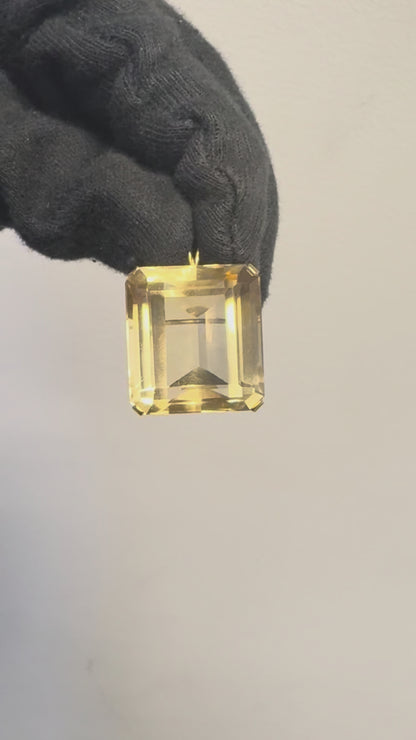 Large Vintage Citrine Gemstone Pendant