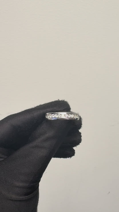 14k White Gold approx. 0.24ctw Diamond Wedding Band Ring