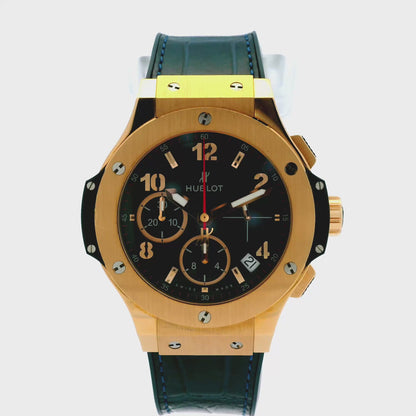 Hublot 18k Rose Gold Big Bang 34.1.PX.130.RX 44mm with Black Dial Watch