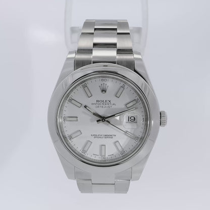Rolex 116300 Datejust II 41mm Stainless Steel White Stick Dial Watch
