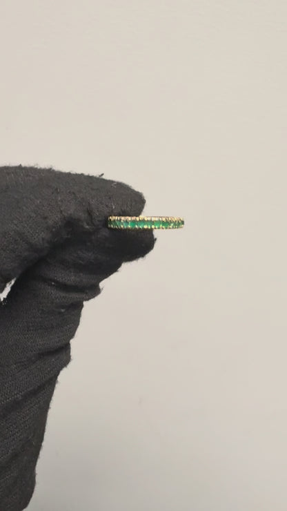 Vintage 14k Yellow Gold Approx. 0.51ctw Emerald Ring Band