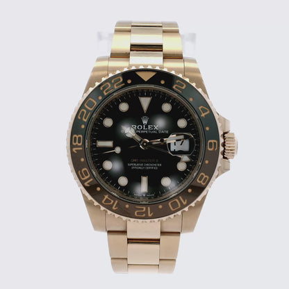 Rolex 126715CHNR "Root Beer" 18k Rose Gold on Oyster Bracelet Watch