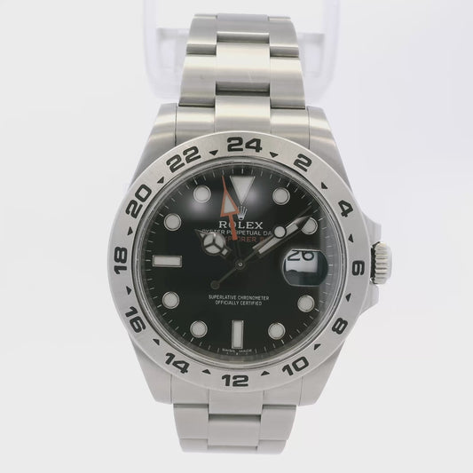 Rolex 216570 Explorer II Stainless Steel Black Dial Watch