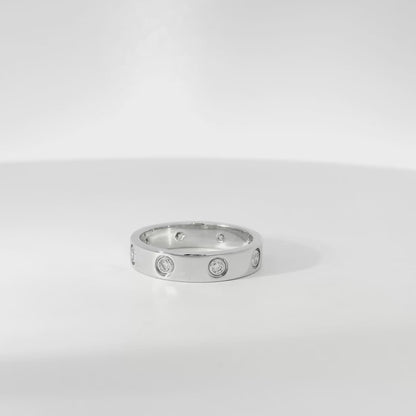 Cartier 18k White Gold Diamond Love Ring