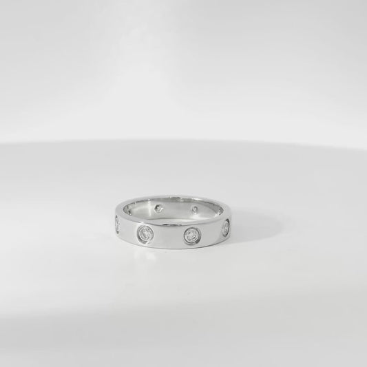 Cartier 18k White Gold Diamond Love Ring
