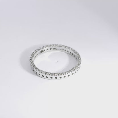 14k White Gold Round Brilliant Approx. 0.60ctw Diamond Set Circle Pendant