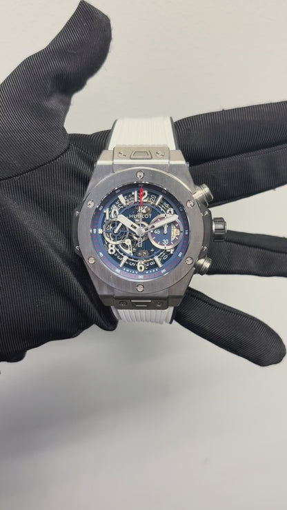 Hublot Big Bang Unico 421.NX.5170.RX Titanium Blue Dial 44mm Watch