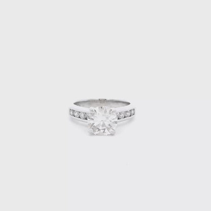 14k White Gold Gabriel &Co 1.6ct Natural Round Brilliant Cut Engagement Ring
