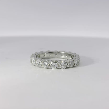 Platinum 2.84ctw Round Brilliant Diamond Eternity Band
