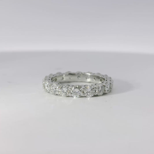 Platinum 2.84ctw Round Brilliant Diamond Eternity Band