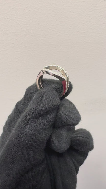 14k White Gold Approximately 0.5ctw Natural Diamond Enhancer Ring