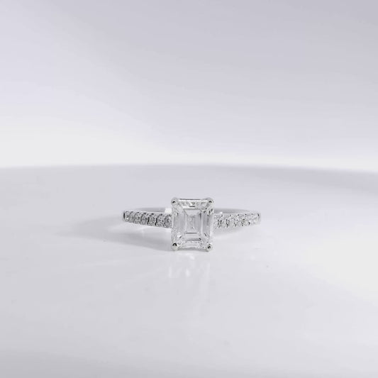 18k White Gold GIA Certified 1.03ct Diamond Engagement Ring