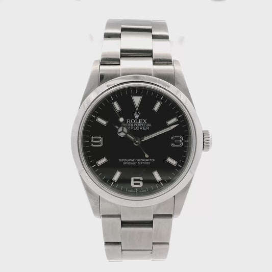 Rolex 114270 Explorer Stainless Steel Black Dial Watch