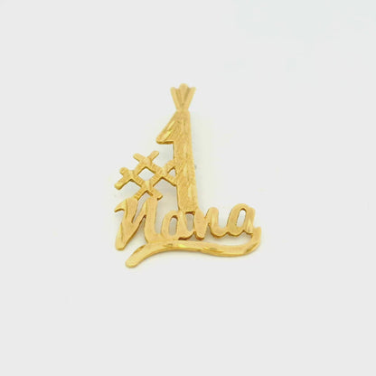 14k Yellow Gold "#1 Nana" Pendant