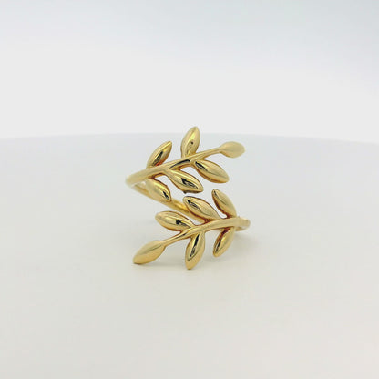 Gabriel & Co. 14k Yellow Gold Olive Leaf Bypass Ring