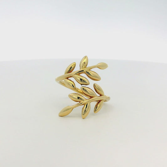Gabriel & Co. 14k Yellow Gold Olive Leaf Bypass Ring