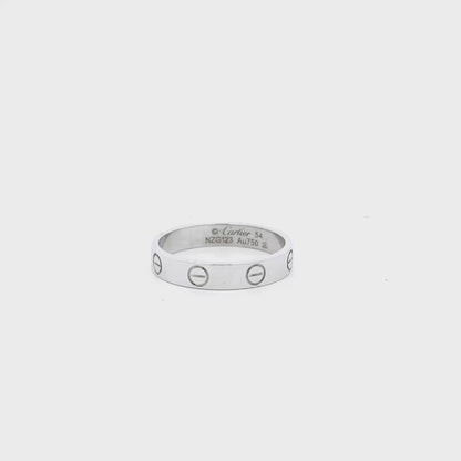 Cartier 18k white gold love ring