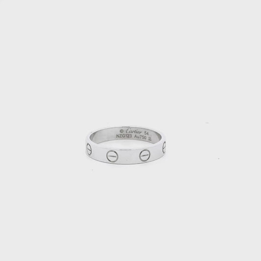Cartier 18k white gold love ring